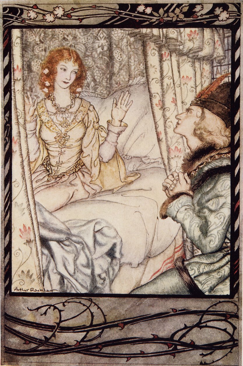 Er det dig, min prins? Jeg har ventet på dig meget længe, fra The Arthur Rackham Fairy Book, pub. 1933 af Arthur Rackham