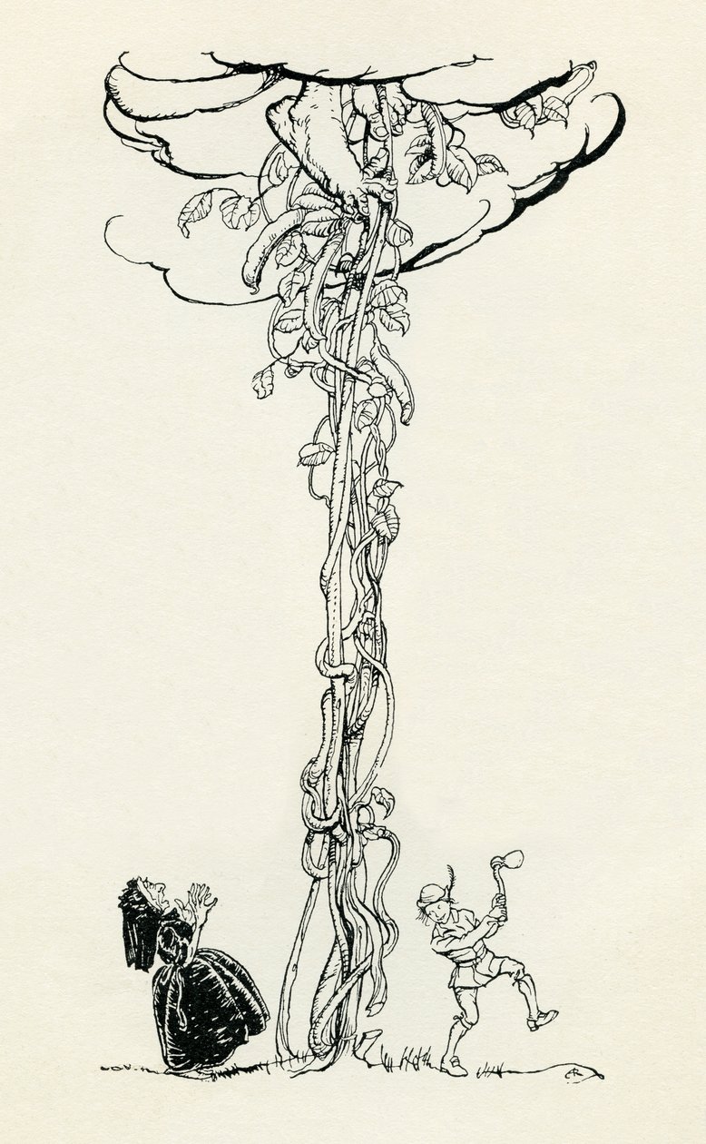 Hans og Bønnestagen af Arthur Rackham