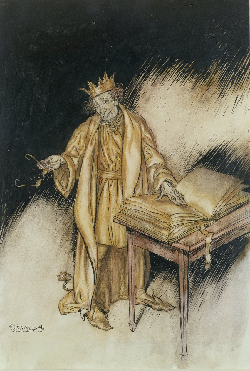 King Midas (pen og blæk & wc på papir) af Arthur Rackham