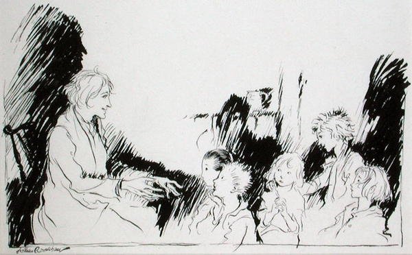Lange historier om spøgelser, hekse og indianere, illustration fra 