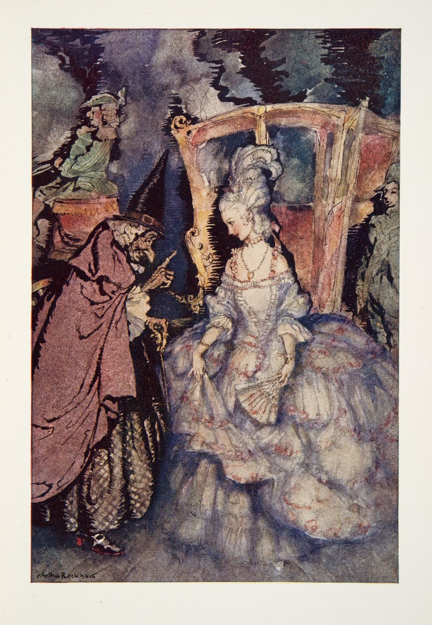 Nu, Askepot, kan du gå; men husk ?.., fra The Arthur Rackham Fairy Book, pub. 1933 af Arthur Rackham