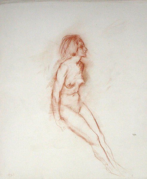 Nøgen, løftet hoved af Arthur Rackham