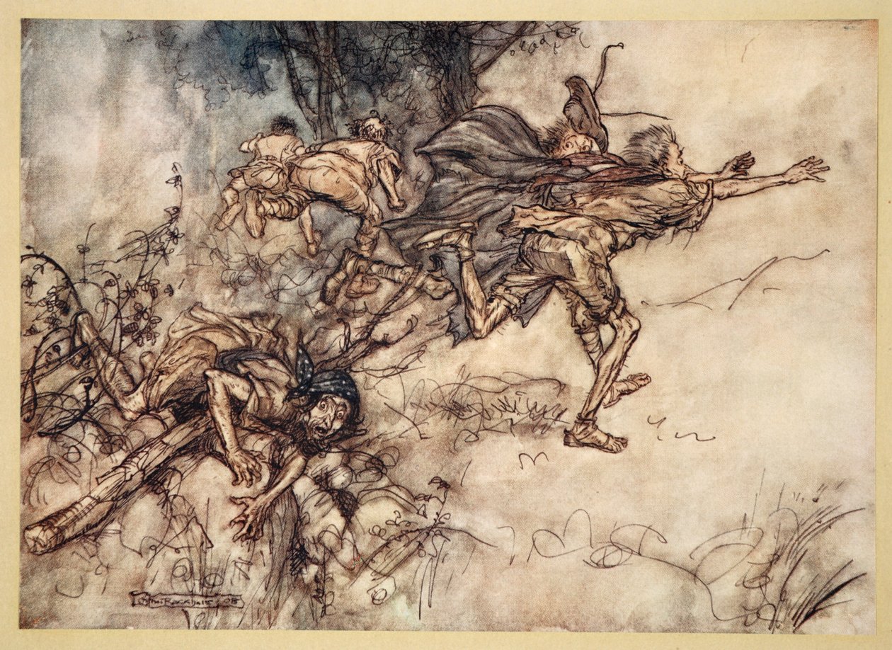 O monstrøse! O mærkeligt! vi er hjemsøgt. Bed, mestre! flyv, mestre! Hjælp!, illustration fra 