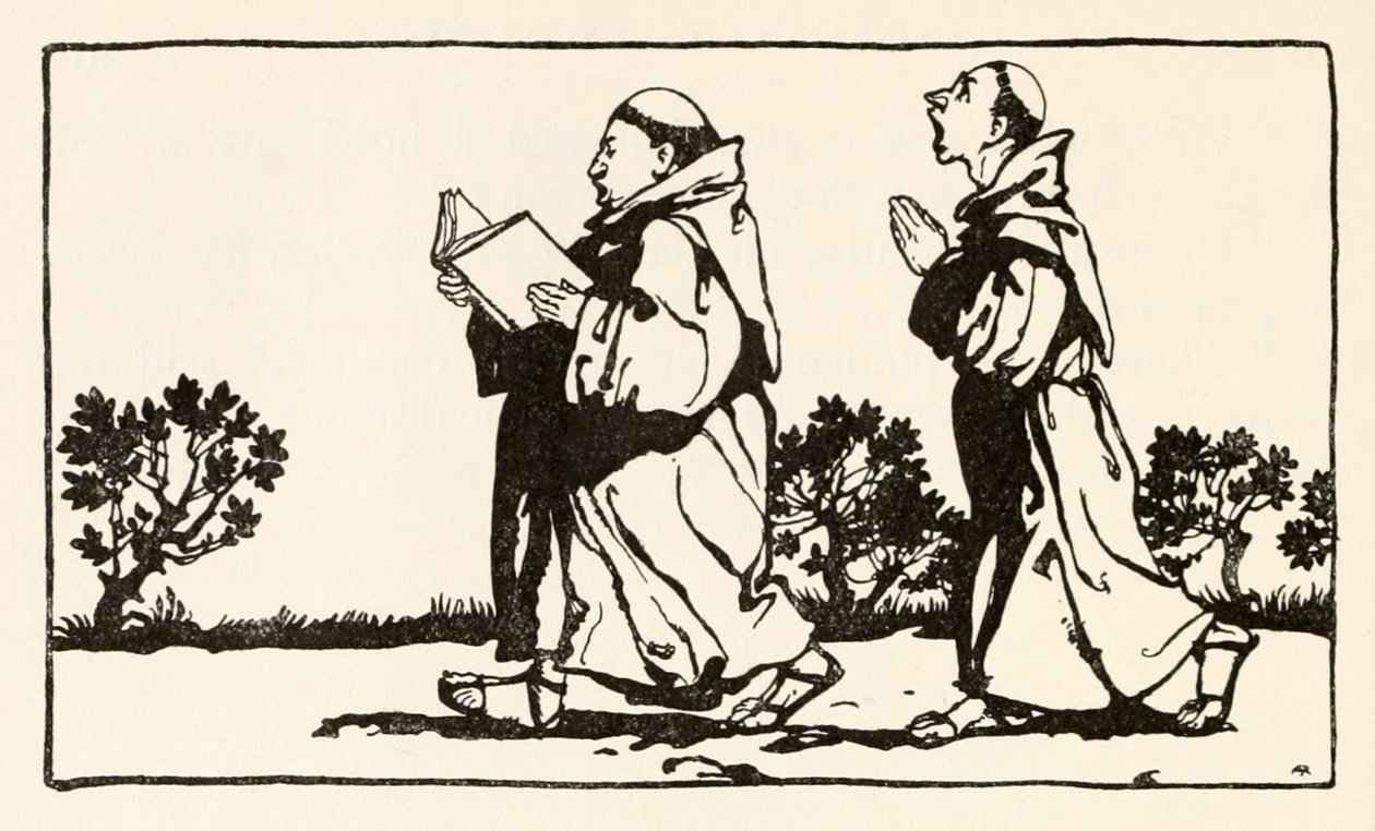 Hagen sad op ad væggen fra Morgans Frenzy i Irish Fairy Tales af Arthur Rackham