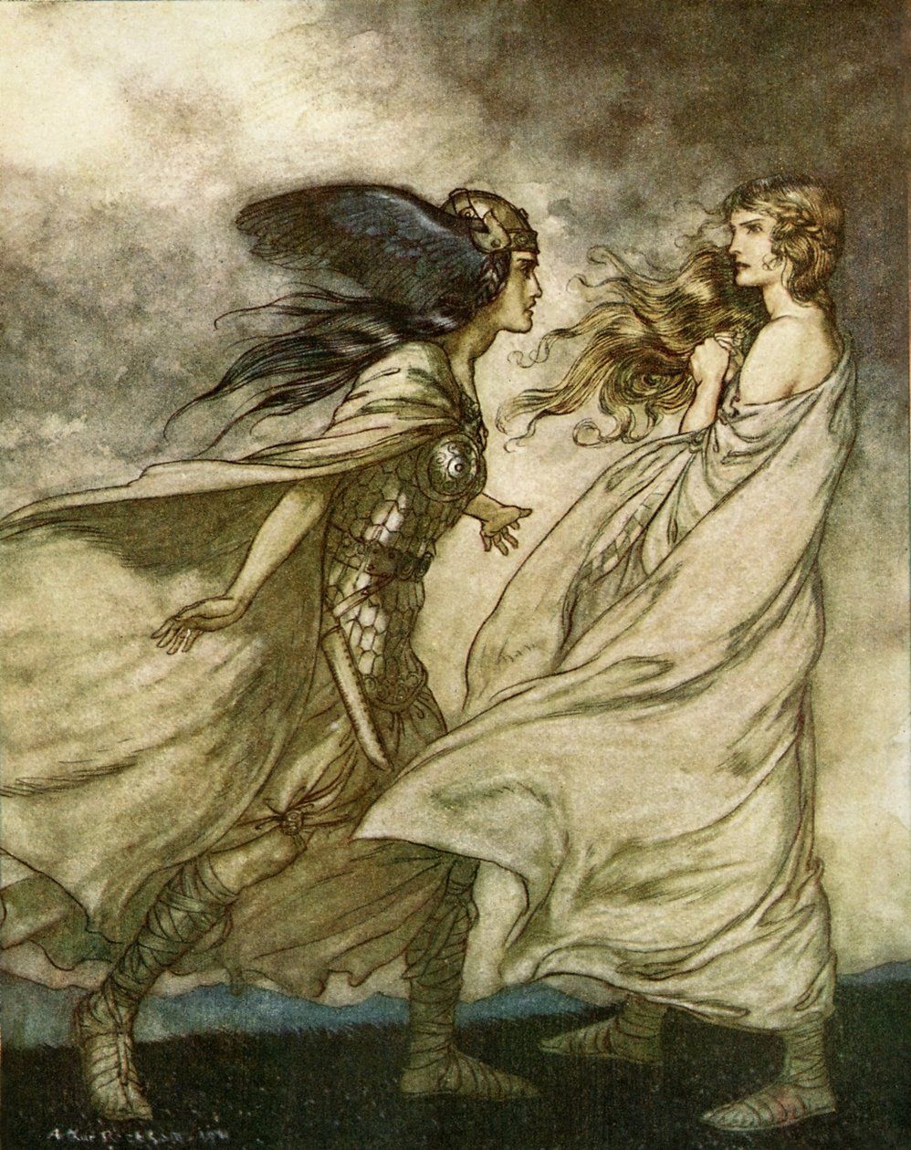 The Twilight of the Gods / Götterdämmerung af Arthur Rackham