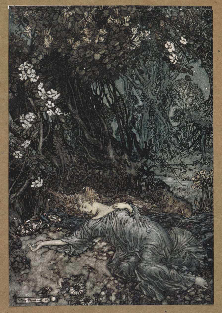 Titania ligger og sover«. En scene fra 