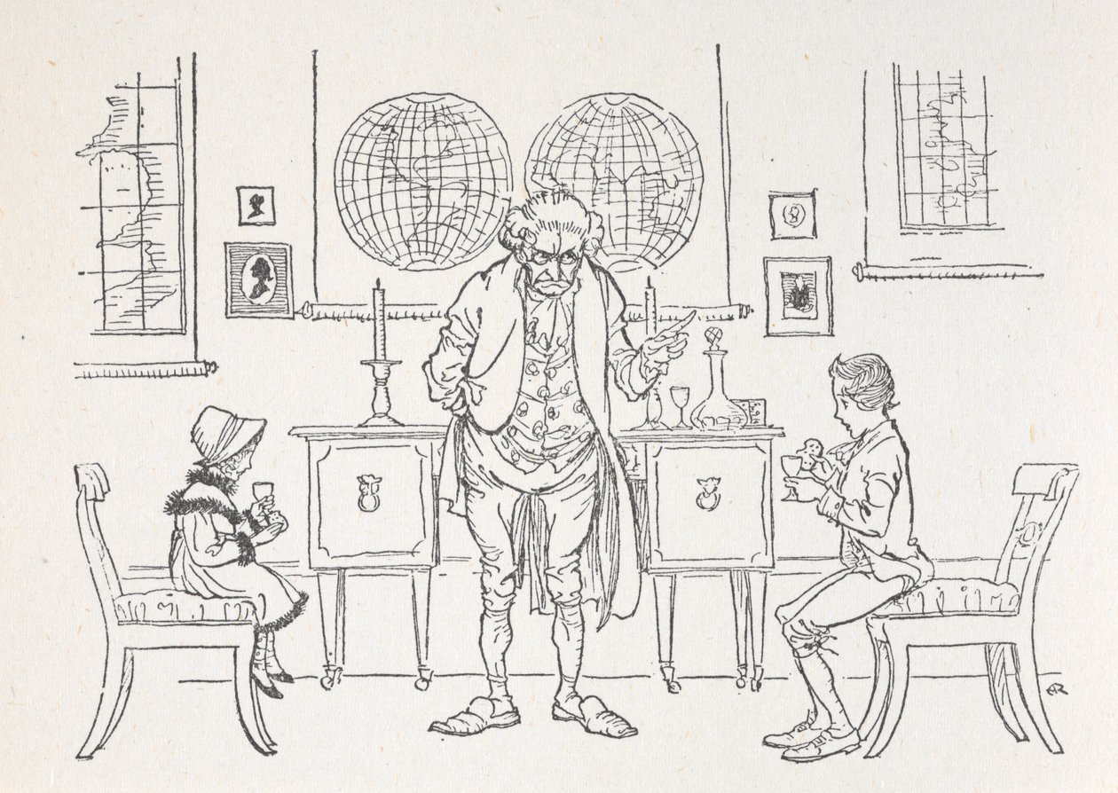 To børn og deres skoleholdere af Arthur Rackham