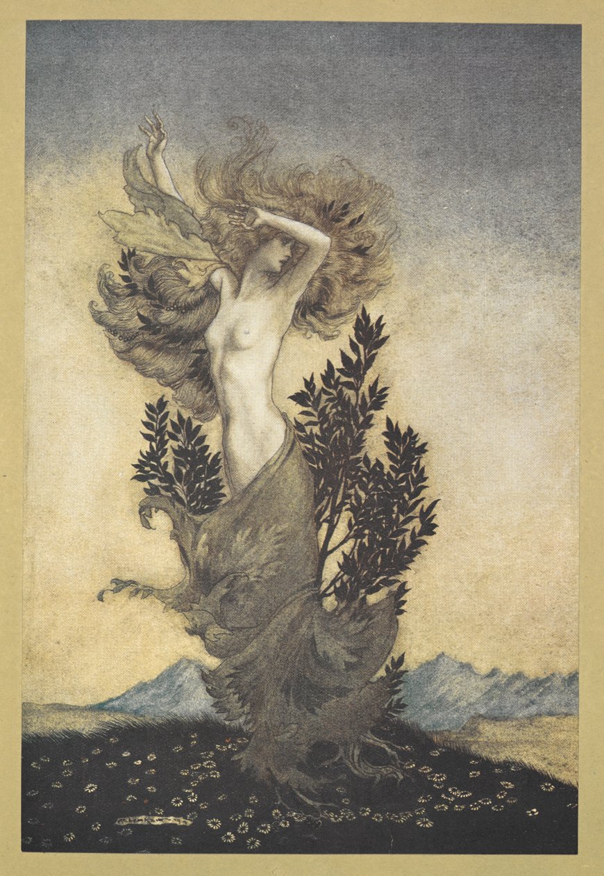 ... som Daphne var, rodbundet, der flygtede fra Apollo