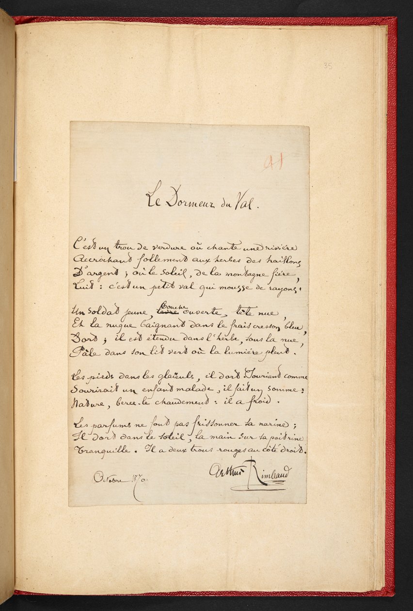 Le Dormeur du val af Arthur Rimbaud