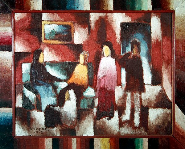 Interiør, 1918 af Arthur Segal