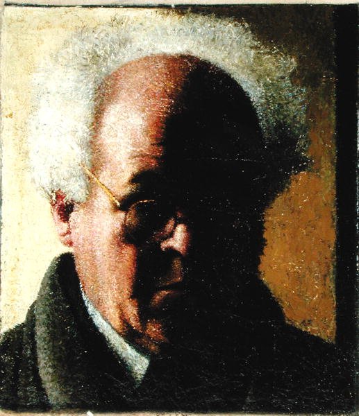 Selvportræt (olie på lærred) af Arthur Segal
