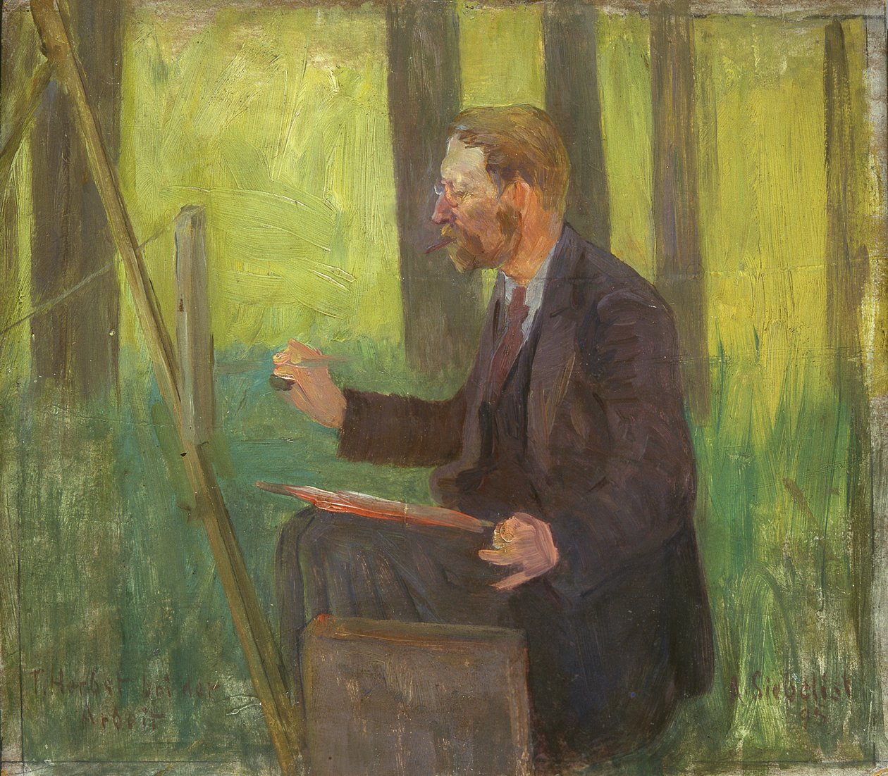 Thomas Herbst (1848-1915) på arbejde af Arthur Siebelist