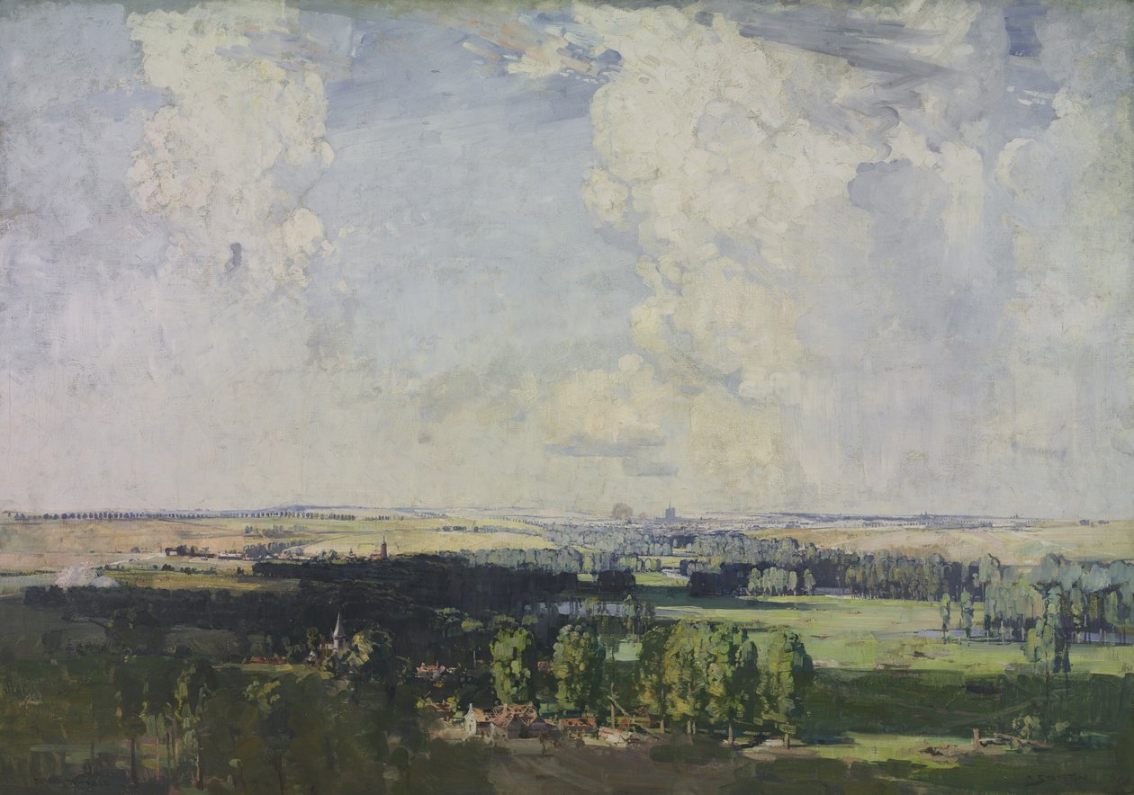 Amiens, vestens nøgle, 1928 af Arthur Streeton