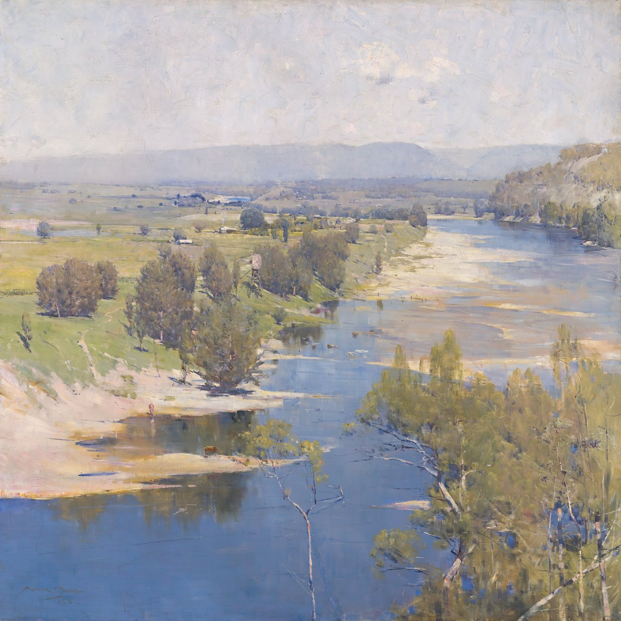 Den purpurfarvede middags gennemsigtige magt af Arthur Streeton