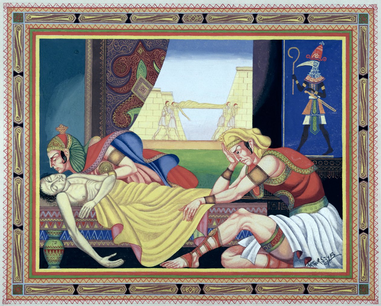 Den syvende plage i Egypten af Arthur Szyk
