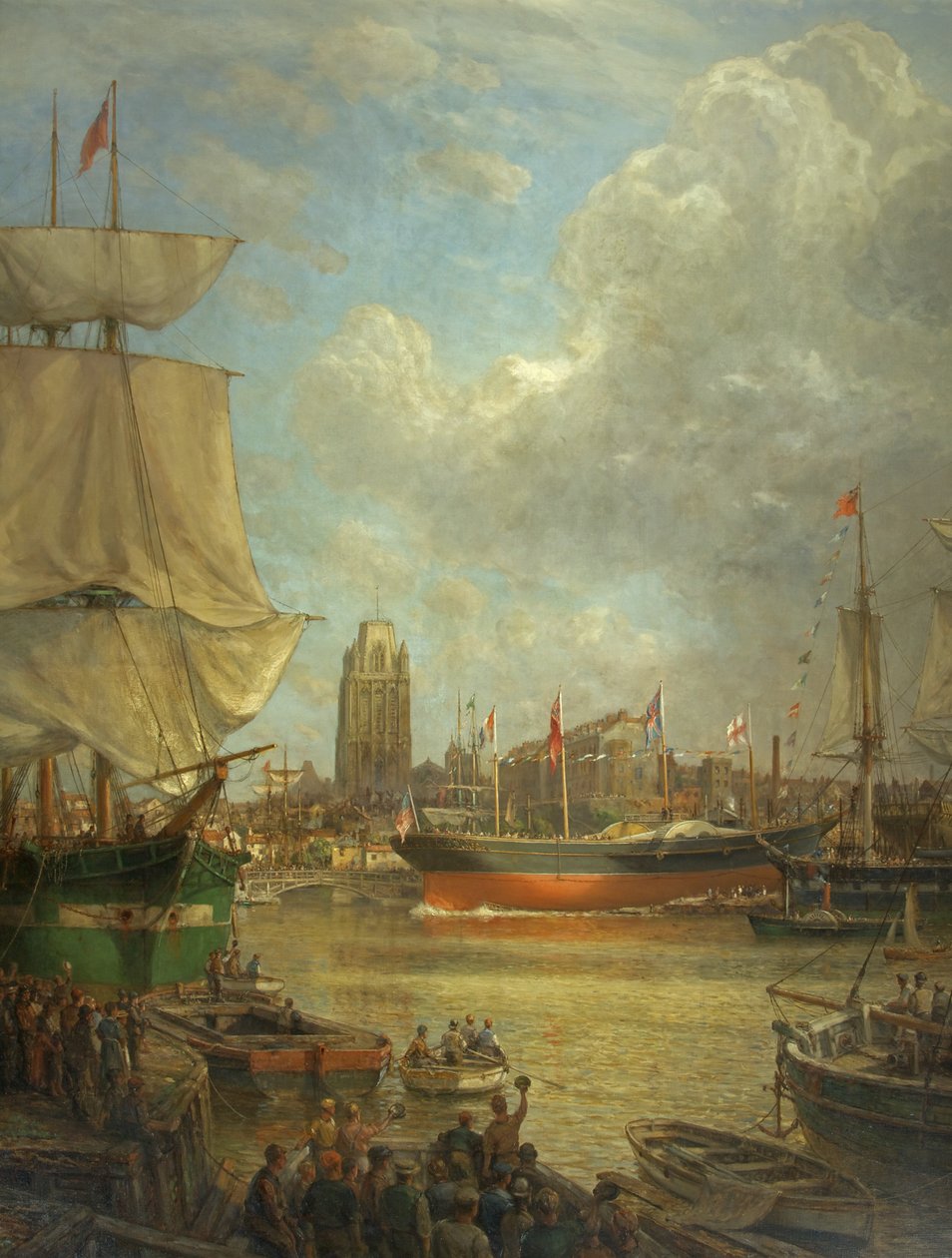 Lanceringen af Great Western i 1837 af Arthur Wilde Parsons