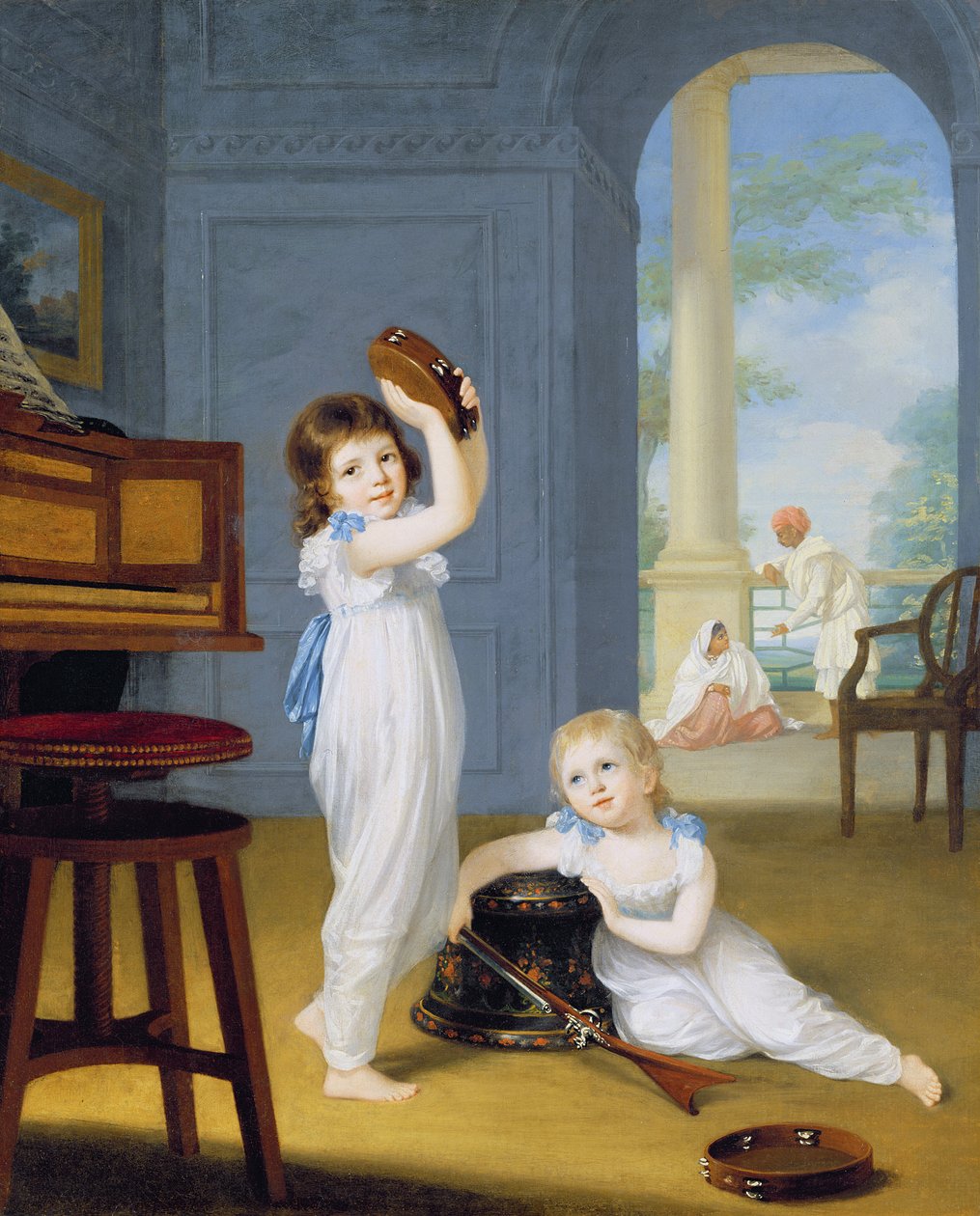 Emily og George Mason, ca. 1794-95 (olie på lærred) af Arthur William Devis