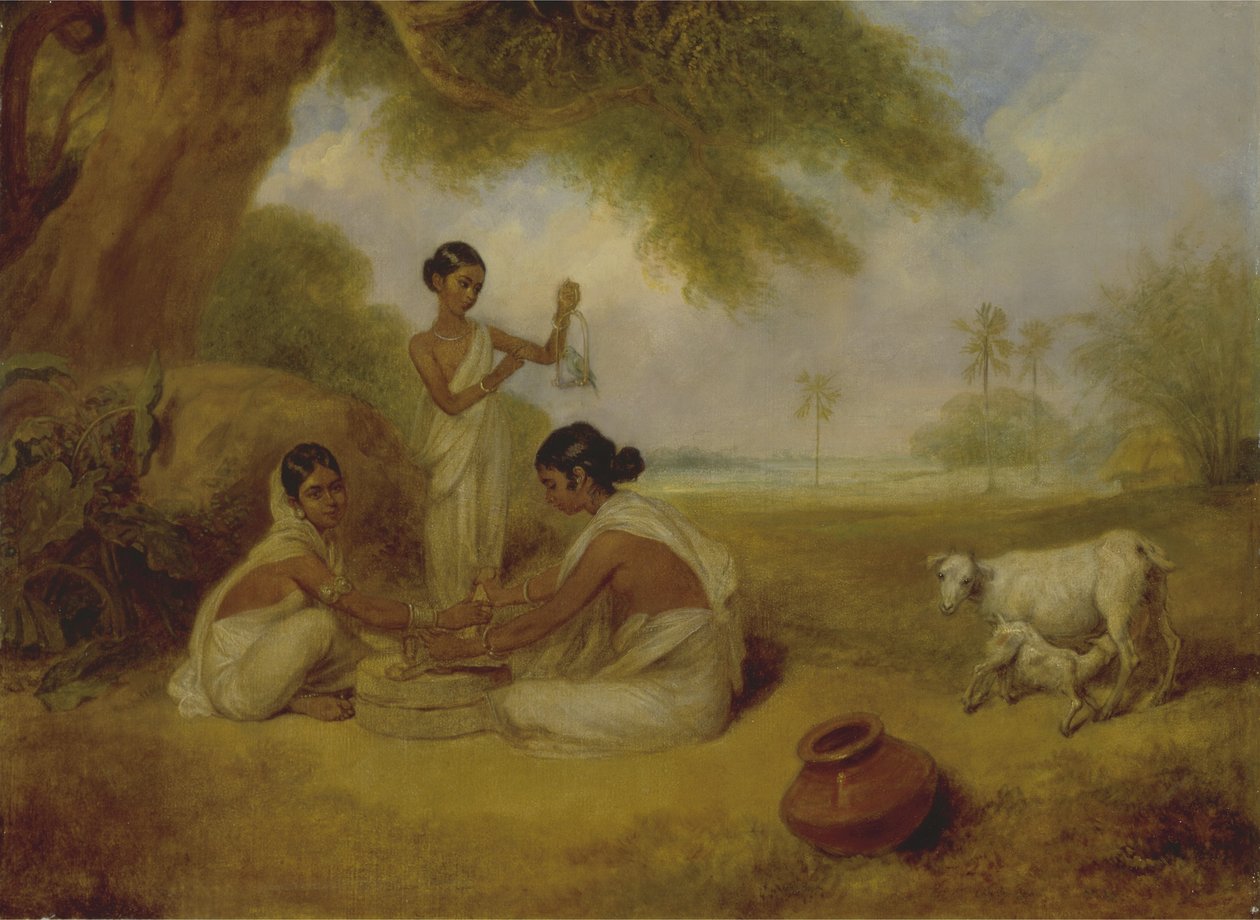 Maling Corn, ca. 1792-95 (olie på lærred) af Arthur William Devis