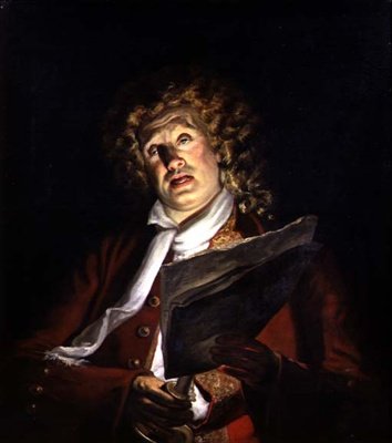 Portræt af en skuespiller, Charles Dibdin (1745-1814), ca. 1810 (olie på lærred) af Arthur William Devis