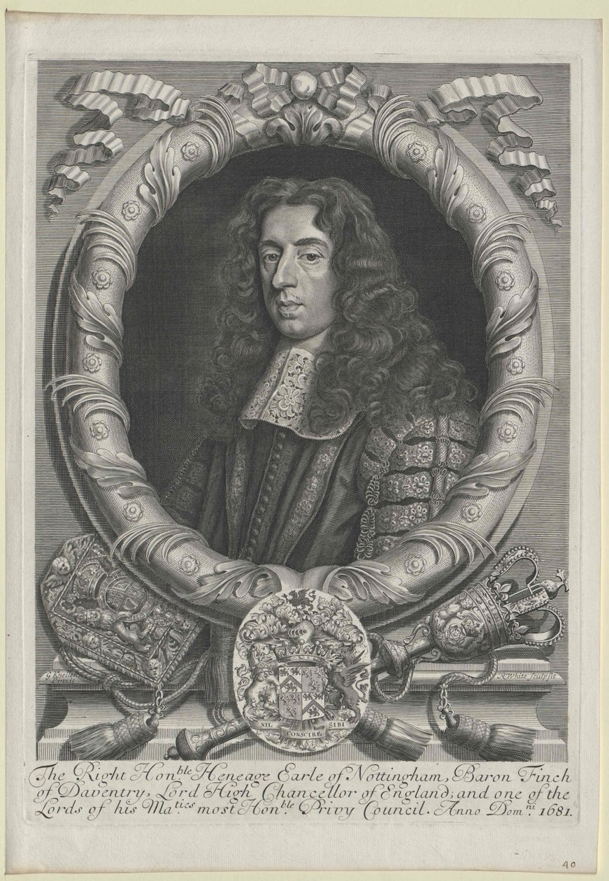 1. jarl af Nottingham Finch (print) af Artist Unknown