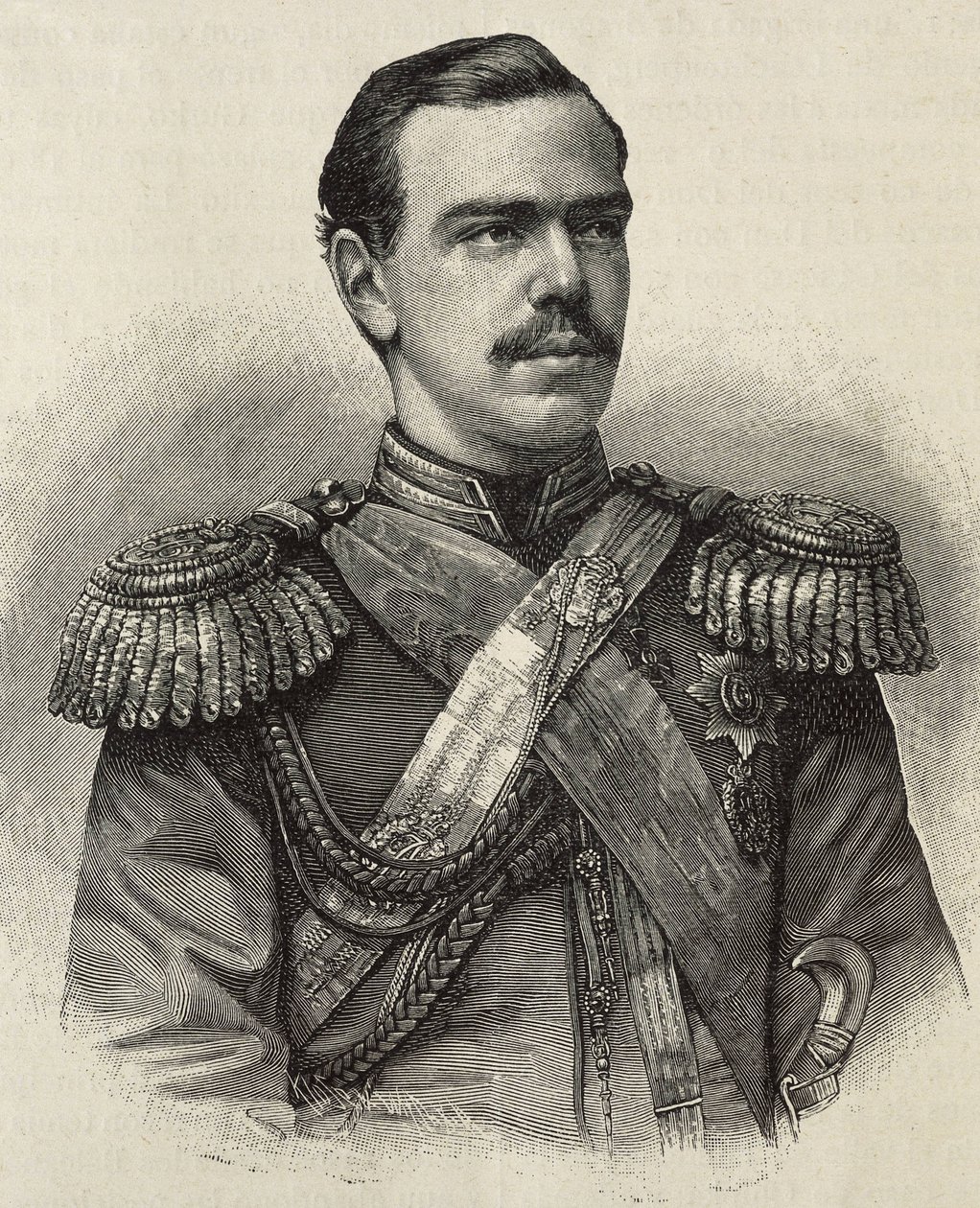 ALEXANDER III af Rusland (1845-1894). Zar af Rusland (1881-1894), søn og efterfølger af Alexander II. Gravering. af Artist Unknown
