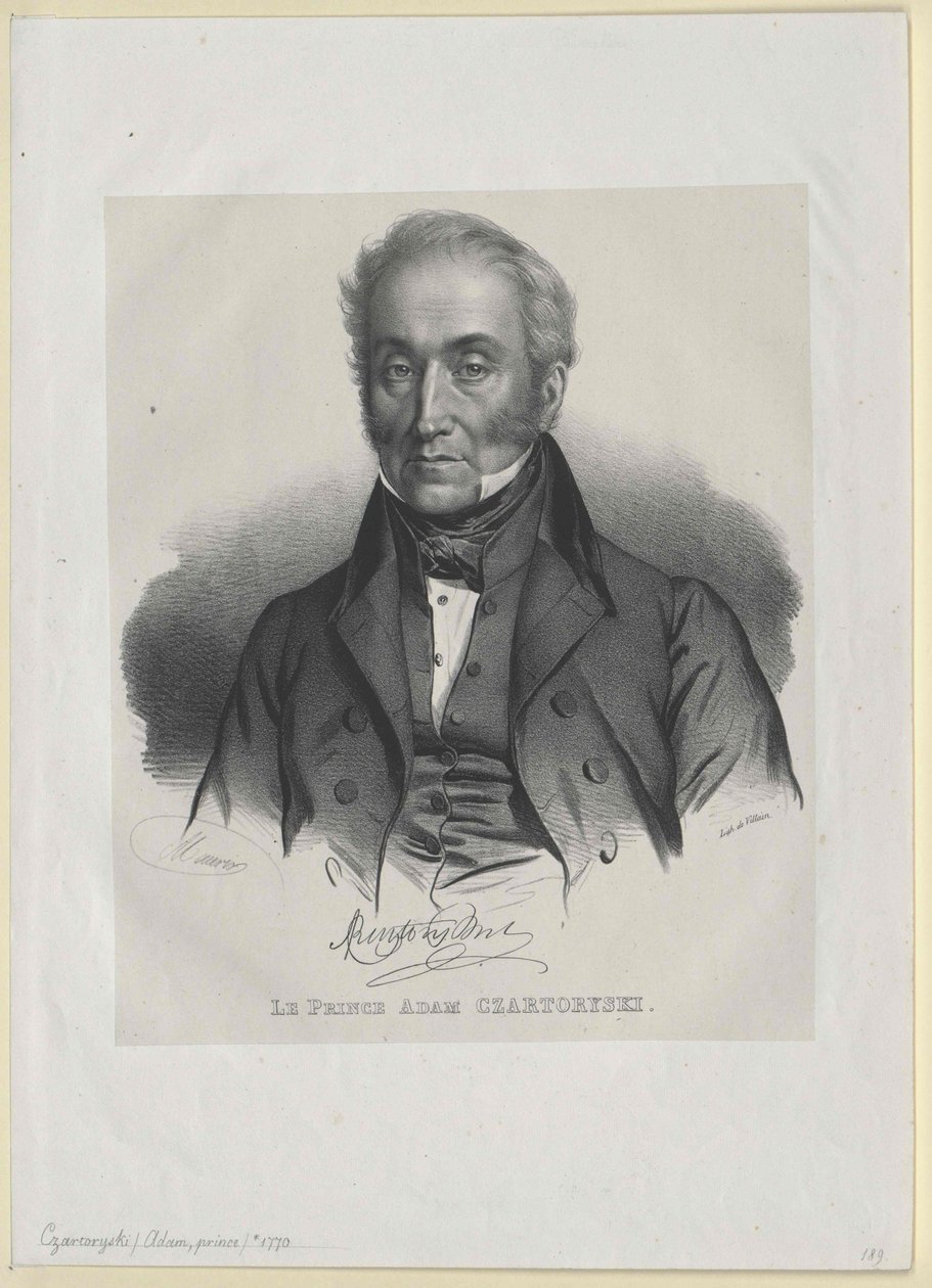 Adam George count Czartoryski (print) af Artist Unknown