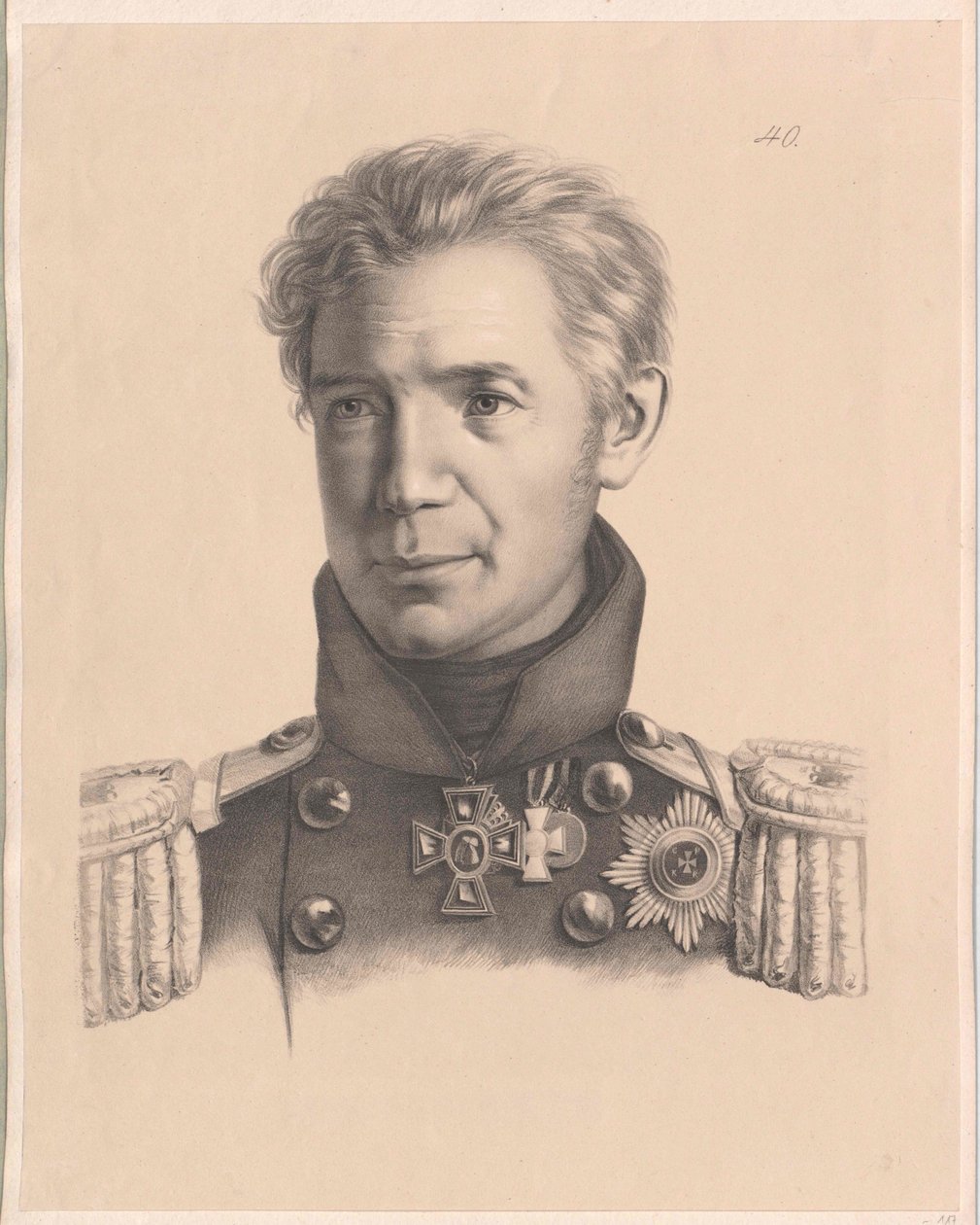 Adam Johann von Krusenstern af Artist Unknown