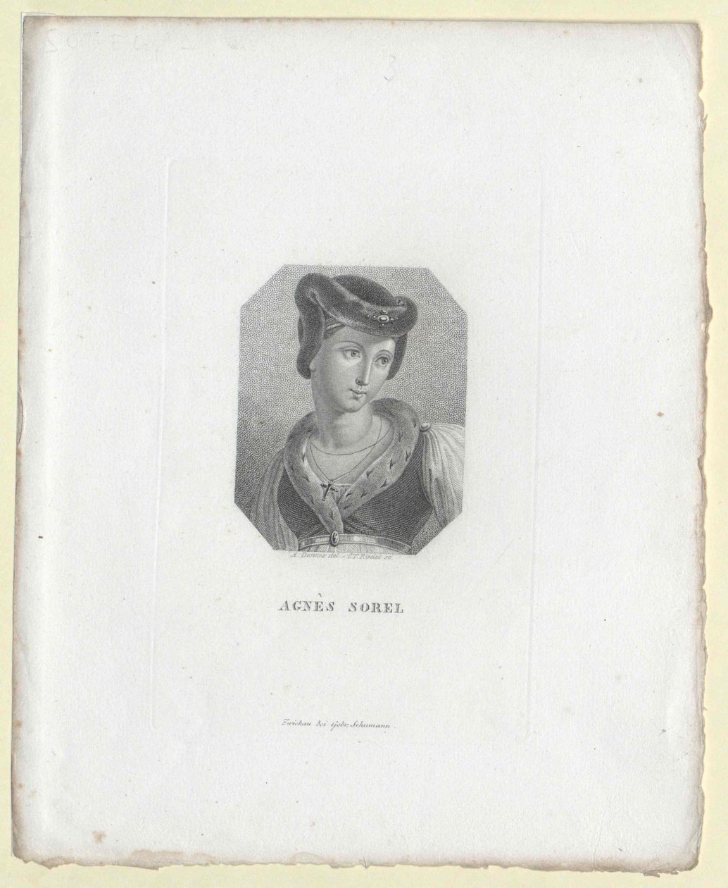 Agnes Sorel (print) af Artist Unknown