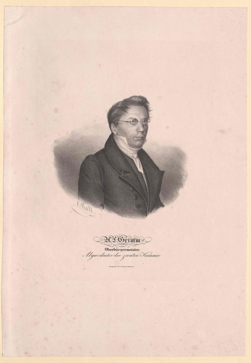 Albert Ludwig Grimm af Artist Unknown