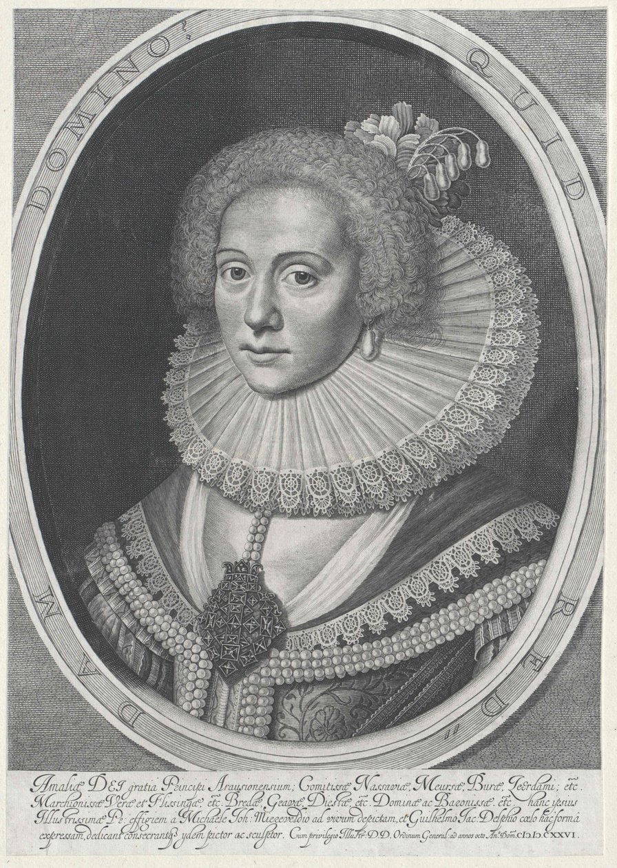Amalie grevinde af Solms-Braunfels af Artist Unknown
