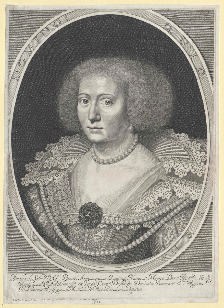 Amalie grevinde af Solms-Braunfels af Artist Unknown