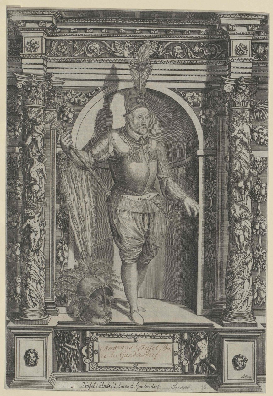 Andreas baron djævel på Guntersdorf og Bockfliess af Artist Unknown