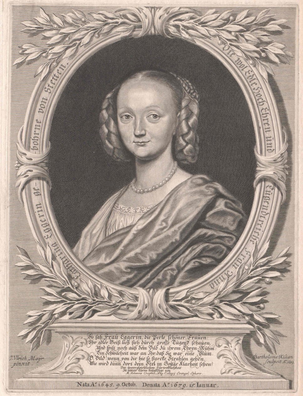 Anna Elisabeth von Stetten (print) af Artist Unknown