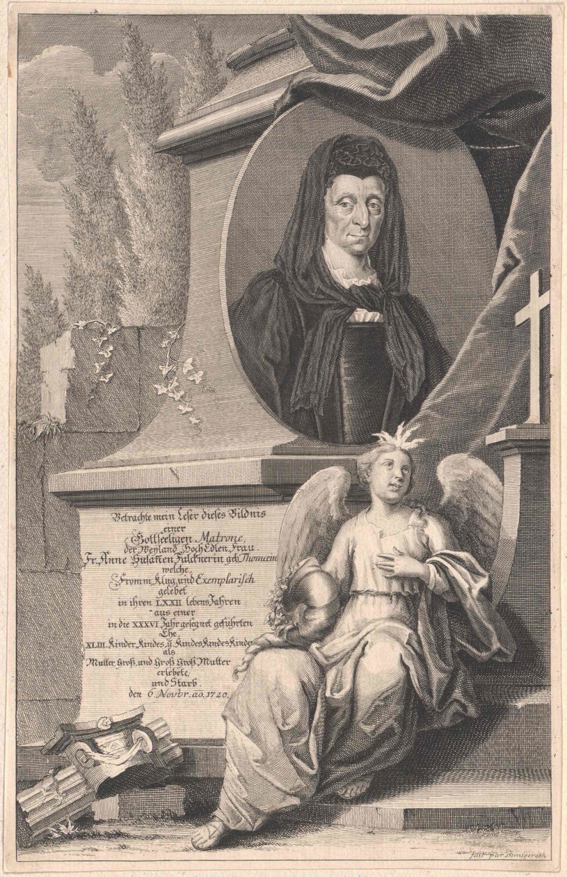 Anne Susanna Thomae (print) af Artist Unknown