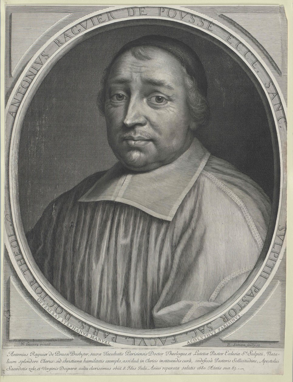 Antoine Raguier de Pouss00000000 (tryk) af Artist Unknown