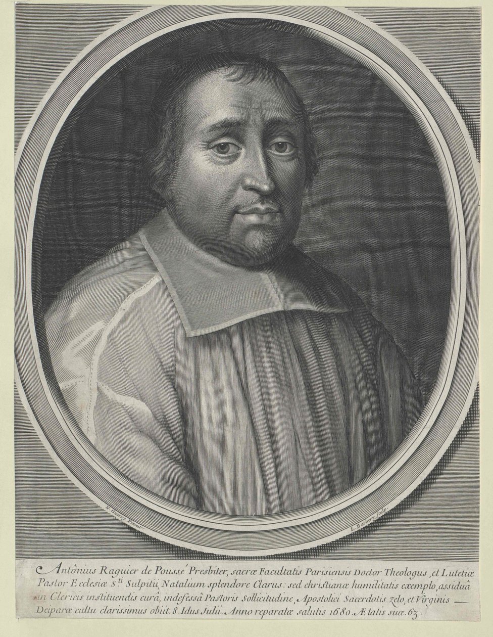 Antoine Raguier de Pouss00000000 (tryk) af Artist Unknown