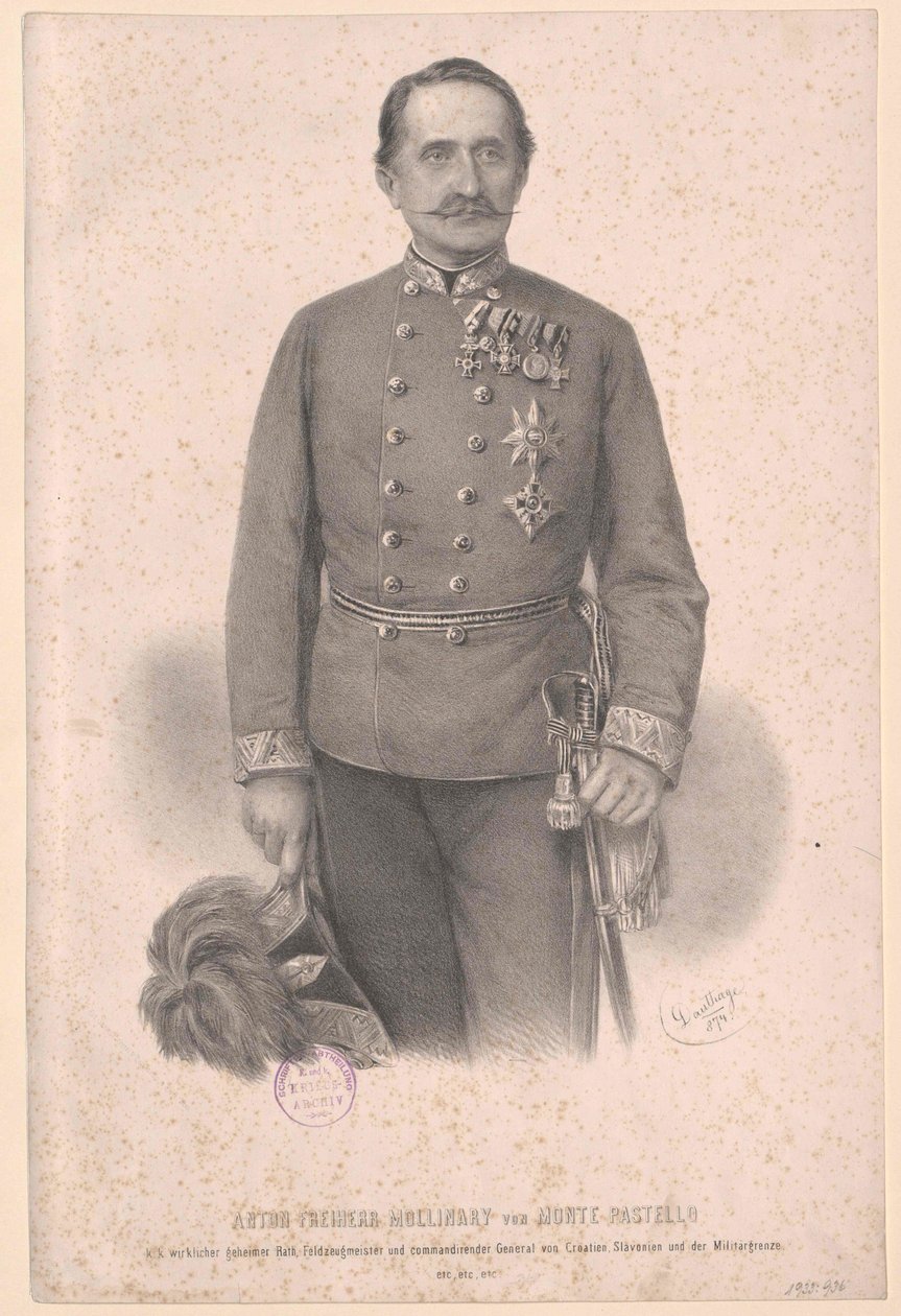 Anton baron Mollinary af Monte Pastello af Artist Unknown