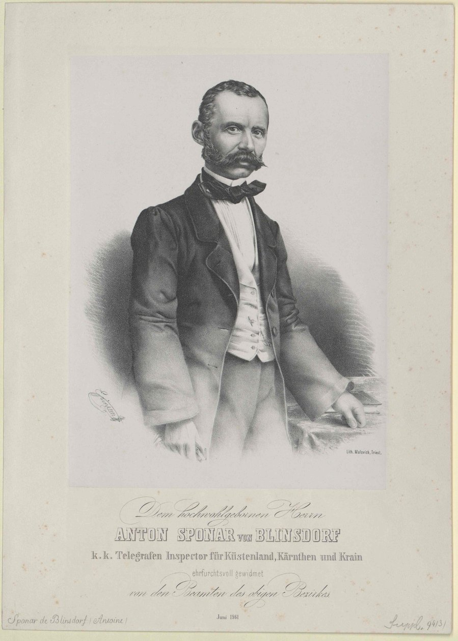 Anton von Sponar-Blinsdorf af Artist Unknown