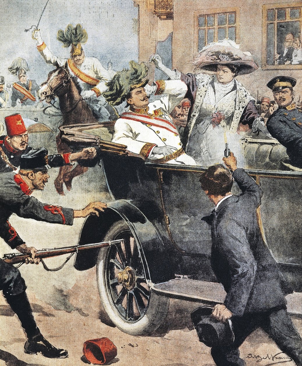 Ærkehertug Franz Ferdinand og hans kone af Artist Unknown