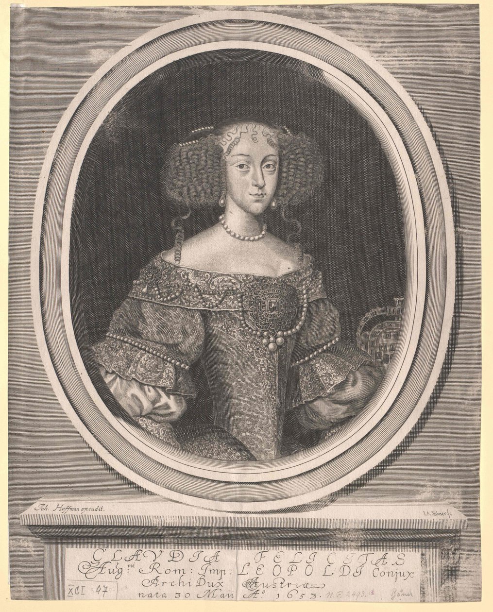 Ærkehertuginde af Østrig Klaudia Felicity af Artist Unknown