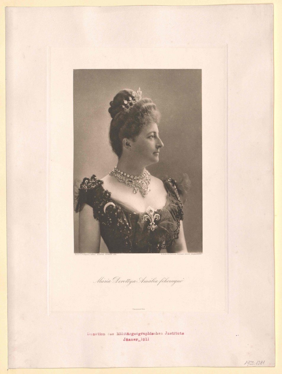 Ærkehertuginde af Østrig Maria Dorothea (print) af Artist Unknown