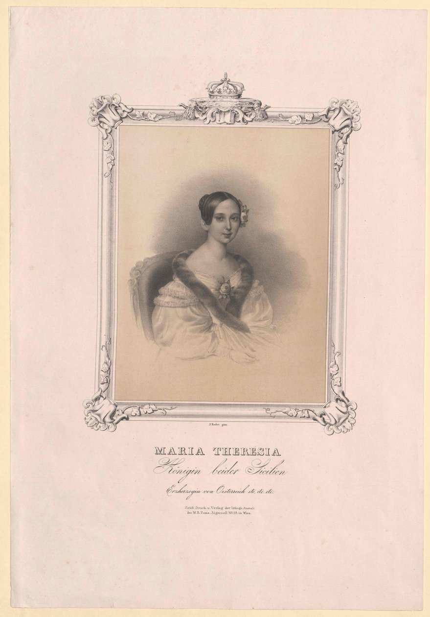 Ærkehertuginde af Østrig Maria Theresia af Artist Unknown