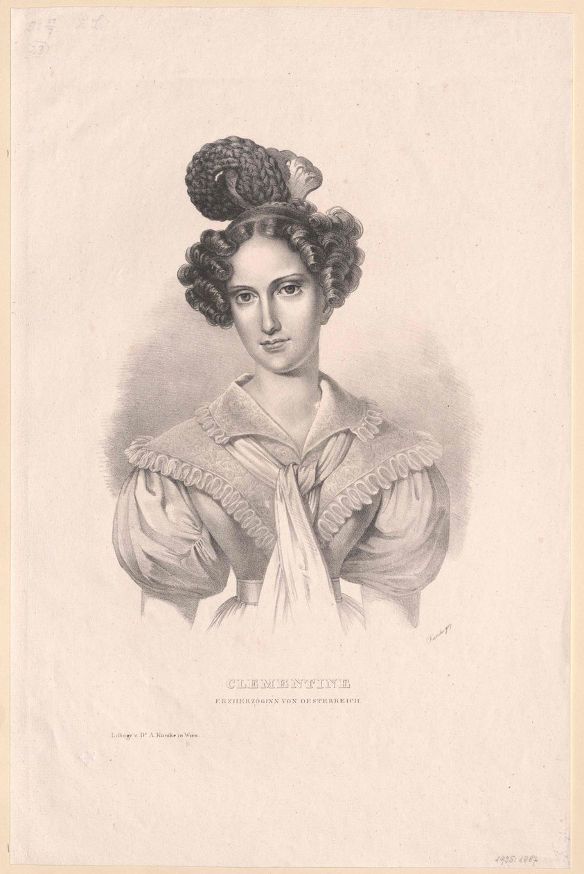 Ærkehertuginde af Østrig Maria clementine af Artist Unknown