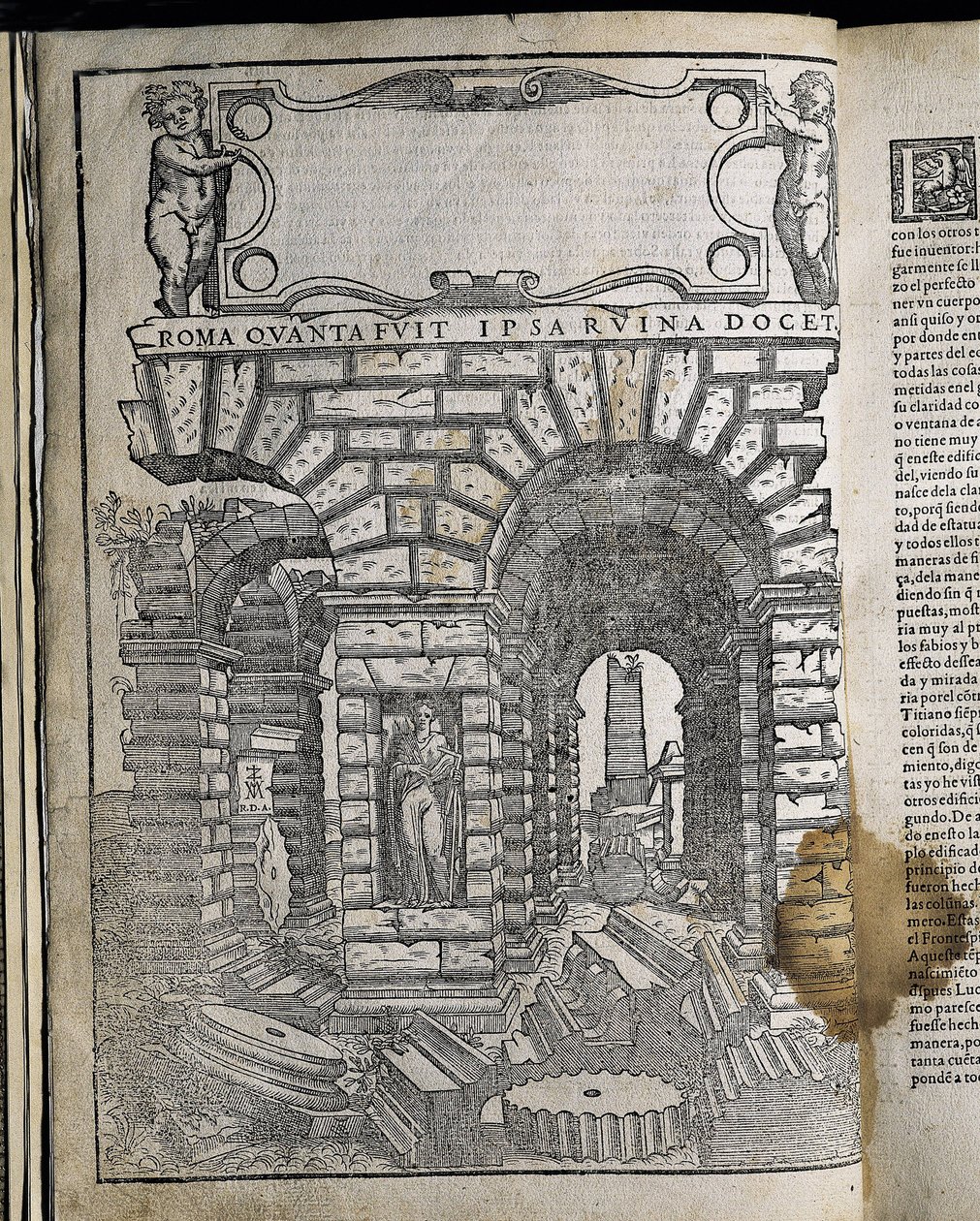 Arkitektur og perspektivisk arbejde - SERLIO, Sebastiano (1475-1554). Italiensk manieristisk arkitekt, som var en del af det italienske hold, der byggede Fontainebleau-paladset. Tutte driver architettura og prospetiva. SPANIEN. KASTILIEN OG LEON. Salamanca af Artist Unknown