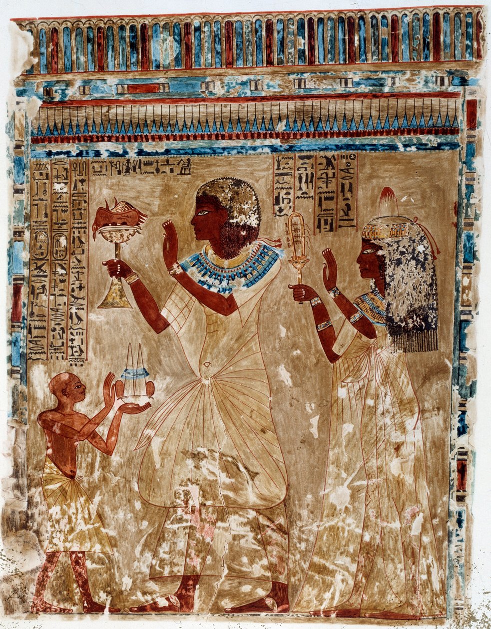 Kunst Egypten: ferie kostumer. Kollegiesimile fra Nefer-Hoteps grav i Theben af Artist Unknown