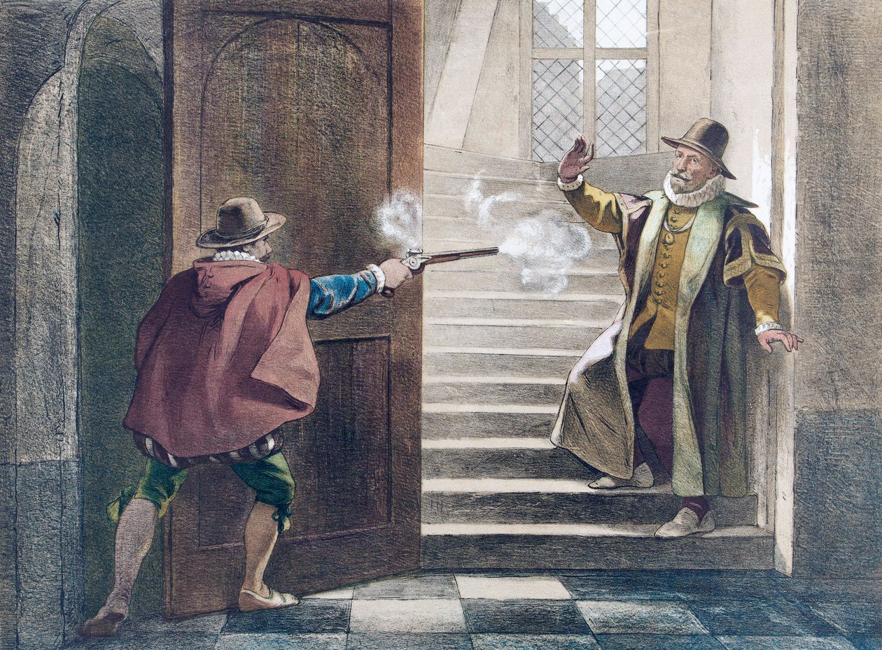 Mordet på Vilhelm af Oranien af Artist Unknown
