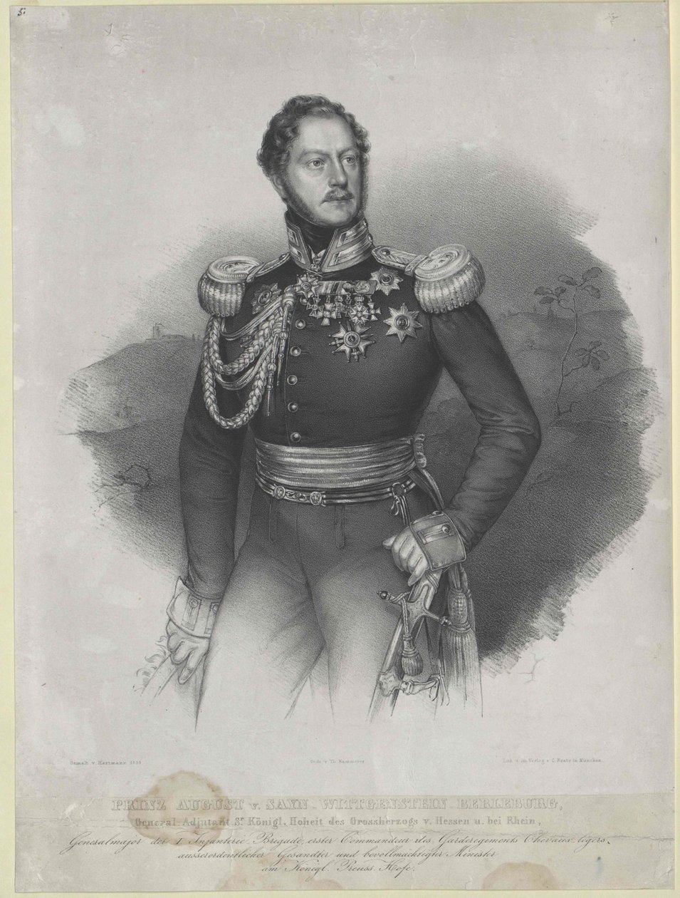 August fyrste Sayn-Wittgenstein-Berleburg af Artist Unknown