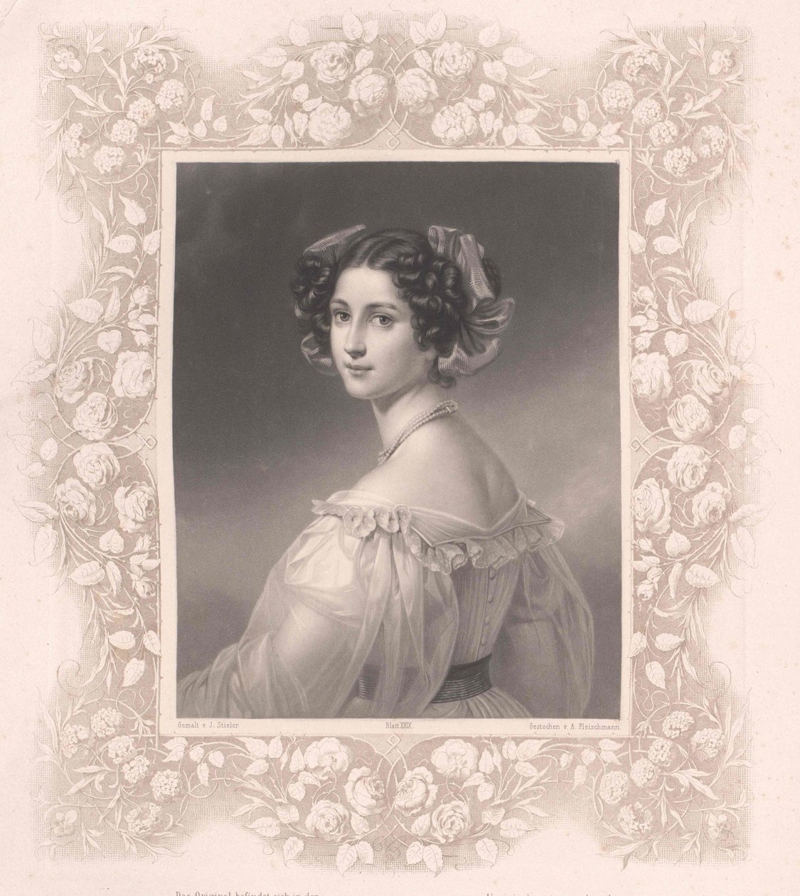 Auguste Strobl (tryk) af Artist Unknown