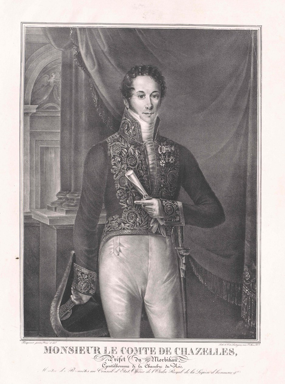 Augustin-Jean-Baptiste-Louis-Marie Comte Chazelles af Artist Unknown