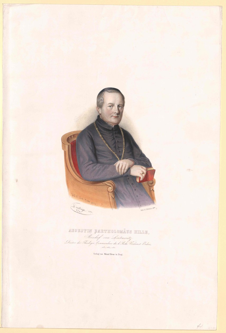 Augustin Bartholomæus Hille af Artist Unknown